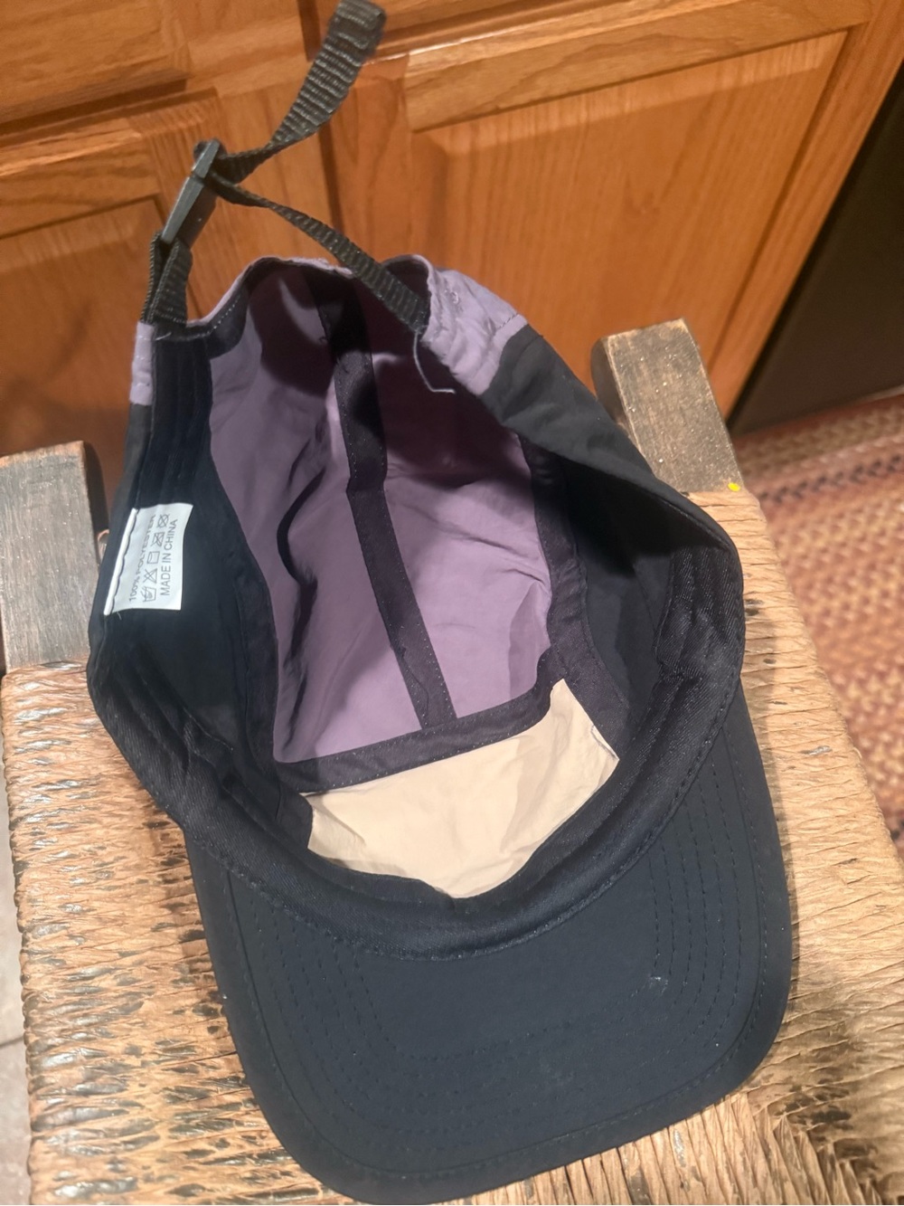 Colorblock Outdoor Cap with Hiker Graphic - Blue, Lavender, Cream - Picture 3 of 3
